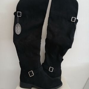 Black Knee-High Women's Boots Size 6.5 New